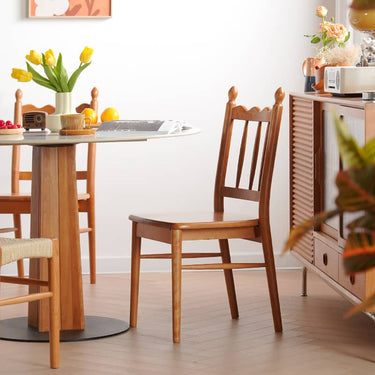 Elegant Natural Wood Chair in Rich Cherry Finish fyx - 895MUTUKISPACE