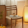 Natural Cherry Wood Chair, Kraft Paper Accent - Elegant & Durable Furniture fyx - 897MUTUKISPACE