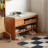Cherry Wood Cabinet with Foam and Corduroy Accents - Elegant Natural Finish fyx - 899MUTUKISPACE