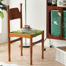 Elegant Velvet Ash Wood Chair with Soft Foam Padding - Green & Brown fyx - 900MUTUKISPACE