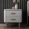 Luxury Solid Wood Nightstand with Marble Top - Elegant Bedroom Accent Piece fzyhs - 2736MUTUKISPACE