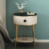 Elegant Nightstand with Solid Wood, Marble, and Faux Leather Finish - Chic Bedroom Accent! fzyhs - 2740MUTUKISPACE