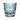 Crescent Faceted Whiskey Glass - Blue