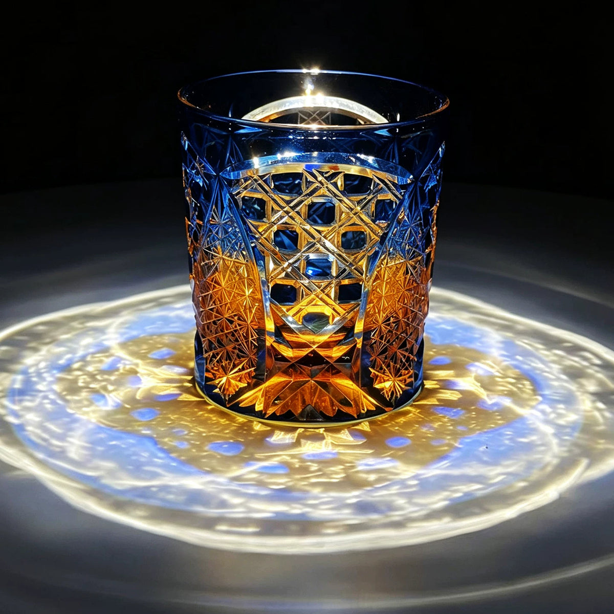 Sundown Mosaic Whiskey Glass - Detail 2