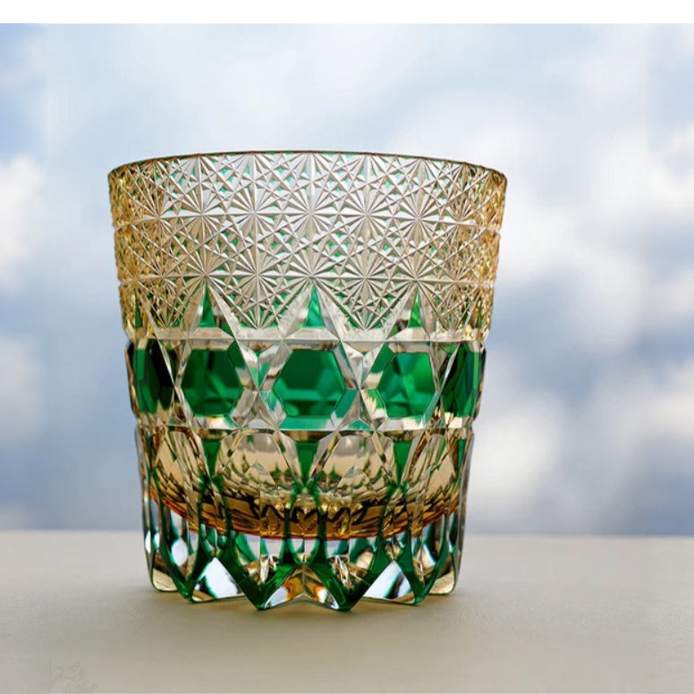 Verdant Lattice Whiskey Glass - Detail 3