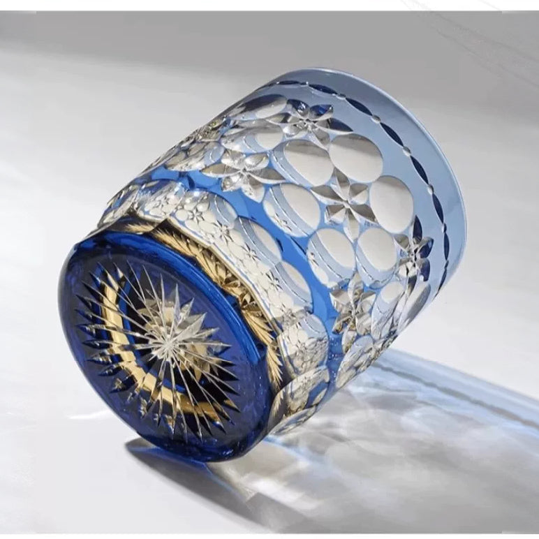 Azure Mosaic Whiskey Glass - Detail 4