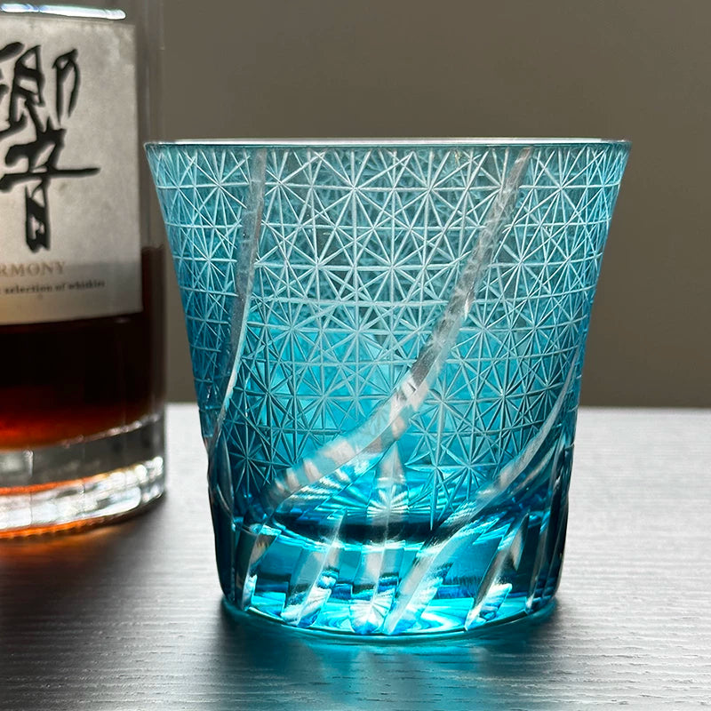 Ocean Glow Patterned Whiskey Glass - Detail 2