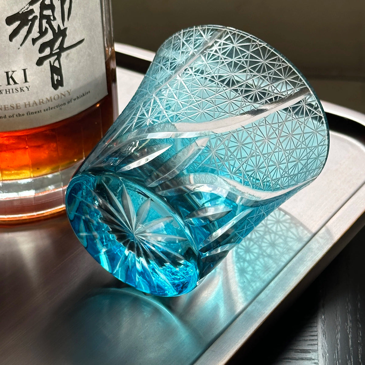 Ocean Glow Patterned Whiskey Glass - Detail 4
