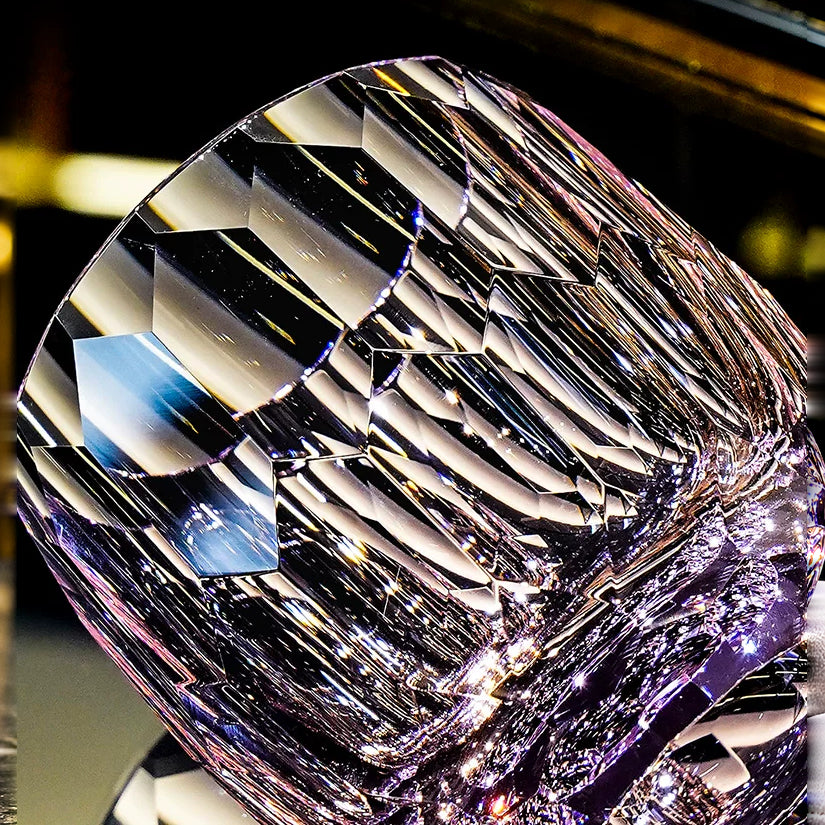 Star Diamond Faceted Whiskey Glass - Detail 3