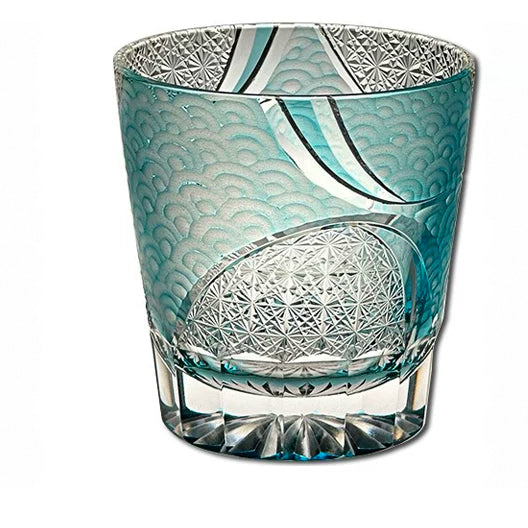Cloudwave Patterned Whiskey Glass - Detail 2