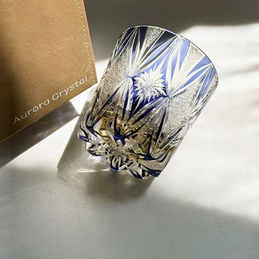 Blue Silk Starburst Whiskey Glass - Detail 2