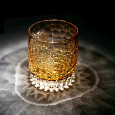 Frostflower Patterned Whiskey Glass - Detail 2