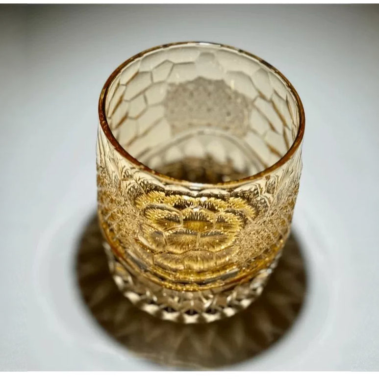 Frostflower Patterned Whiskey Glass - Detail 4