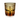 Cross Motif Whiskey Glass - Amber / Black