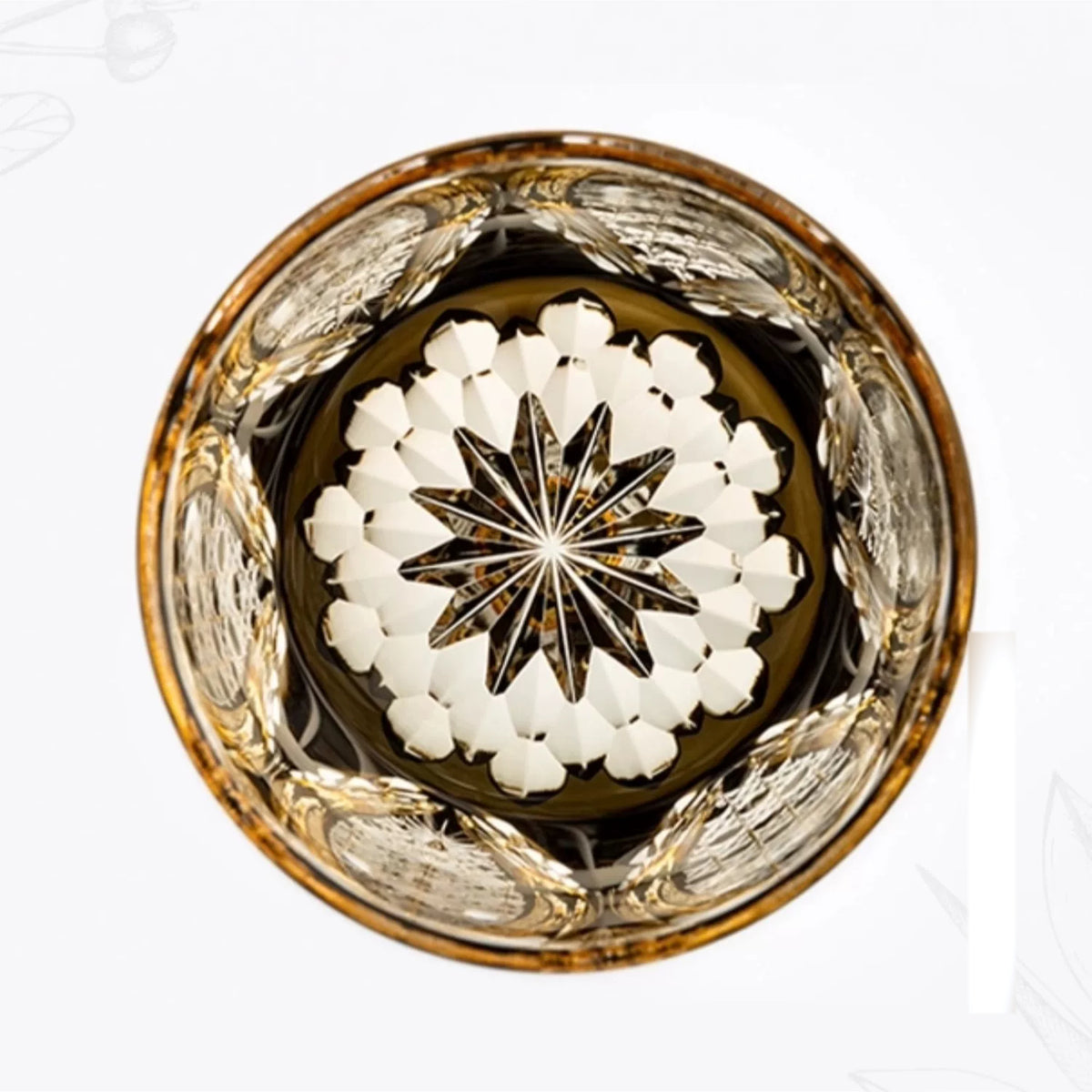 Winter Bloom Patterned Whiskey Glass - Detail 3