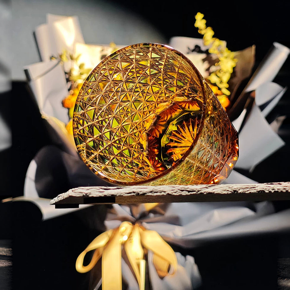 Lotus Lattice Whiskey Glass - Detail 4
