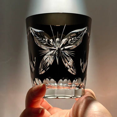 Midnight Butterfly Whiskey Glass - Detail 2