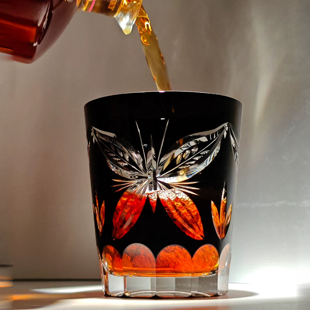 Midnight Butterfly Whiskey Glass - Detail 3