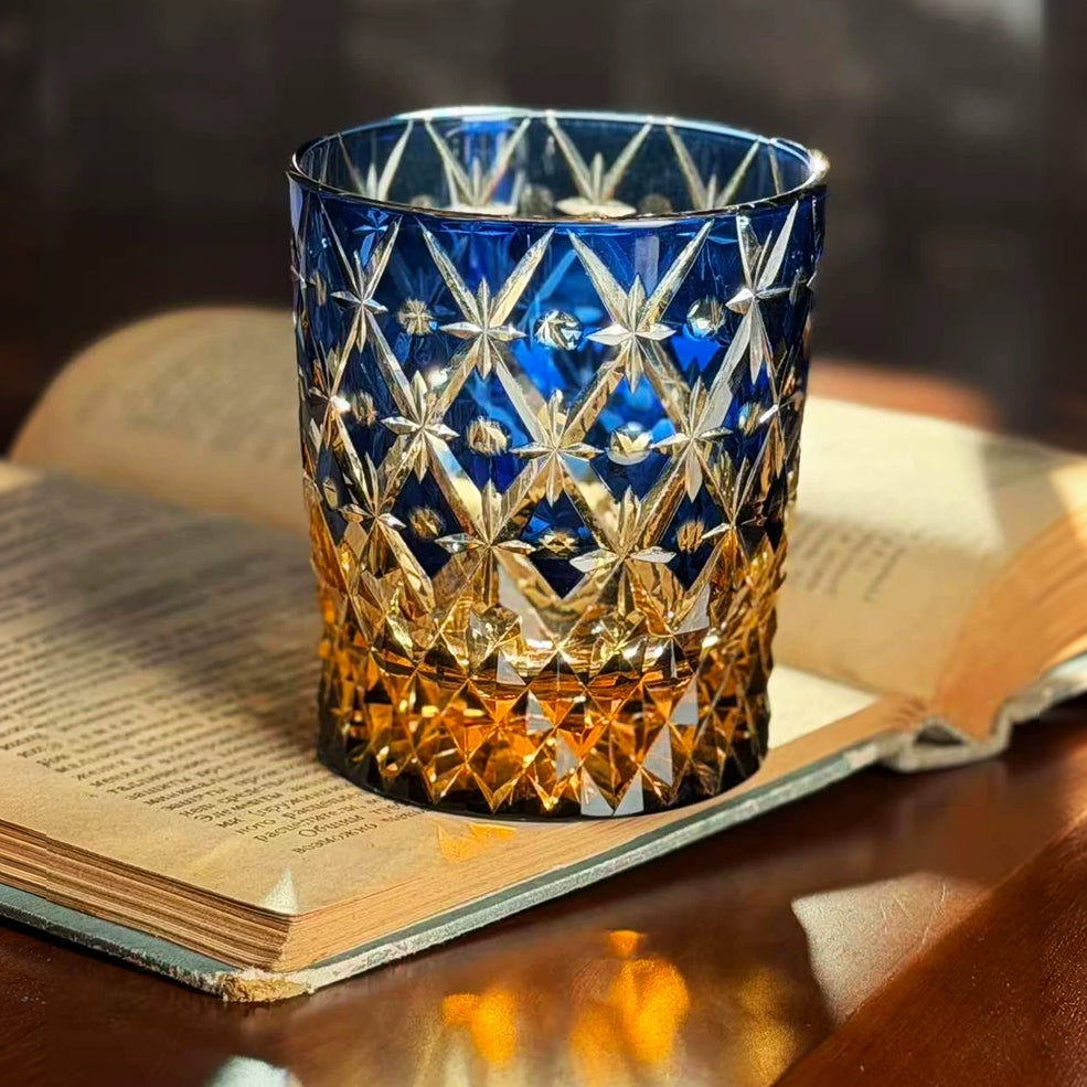 Diamond Star Patterned Whiskey Glass - Detail 3