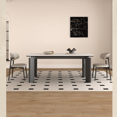 Stylish Ash Wood Table with Sleek Sintered Stone Top – Perfect for Modern Homes hagst - 1667MUTUKISPACE