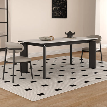 Stylish Ash Wood Table with Sleek Sintered Stone Top – Perfect for Modern Homes hagst - 1667MUTUKISPACE
