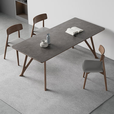 Stunning Grey Ash Wood Sintered Stone Table - Perfect for Modern Homes hagst - 1669MUTUKISPACE