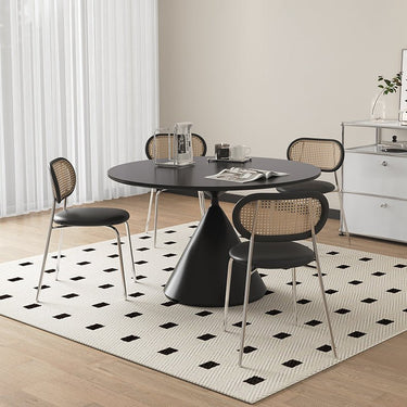 Sleek Matte Black Sintered Stone Table - Modern Furniture for Sophisticated Spaces hagst - 1672MUTUKISPACE
