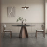 Stylish Grey Ash Wood Sintered Stone Table - Perfect for Modern Homes hagst - 1673MUTUKISPACE