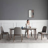 Sleek Gray Sintered Stone Table with Elegant Ash Wood Multi - Layer Board hagst - 320MUTUKISPACE