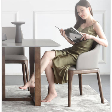 Elegant Dark Gray Ash Wood Chair with Scratch - Resistant Fabric - Perfect for Modern Living Rooms hagst - 328MUTUKISPACE