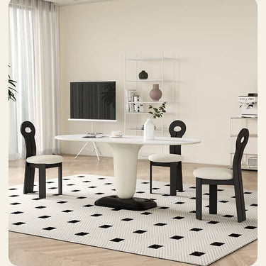 White Oak Chair with Luxe Faux Lambswool Upholstery hagst - 333MUTUKISPACE