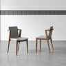 Stylish Dark Gray Ash Wood Chair with Scratch - Resistant Fabric hagst - 335MUTUKISPACE