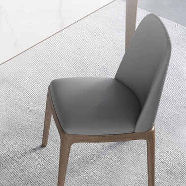 Elegant Dark Gray Ash Wood Chair with Scratch - Resistant Fabric - Durable & Stylish Seating hagst - 338MUTUKISPACE