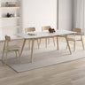 Luxury White Sintered Stone & Ash Wood Multi - Layer Board Table - Elegant and Durable Design hagst - 557MUTUKISPACE