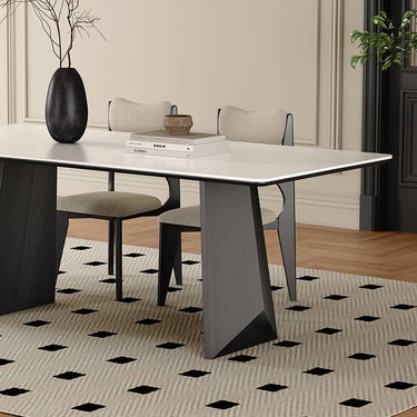 Elegant Multi - Layer Sintered Stone Table with Oak Wood Finish hagst - 562MUTUKISPACE
