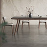 Sleek Gray Sintered Stone Table with Elegant Ash Wood Base hagst - 564MUTUKISPACE