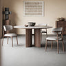 Sleek White Sintered Stone & Ash Wood Multi - Layer Board Table for Modern Spaces hagst - 565MUTUKISPACE