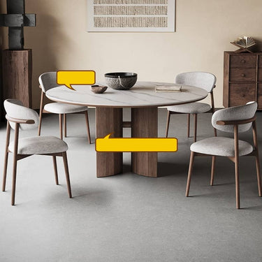 Sleek White Sintered Stone & Ash Wood Multi - Layer Board Table for Modern Spaces hagst - 565MUTUKISPACE