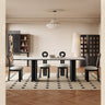Elegant White Sintered Stone Table with Durable Multi - Layer Wood Top hagst - 567MUTUKISPACE