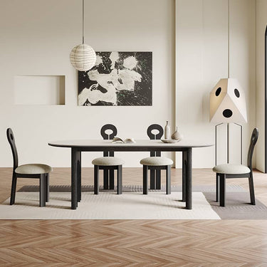 Sleek White Sintered Stone and Ash Wood Multi - Layer Board Table for Modern Interiors hagst - 569MUTUKISPACE