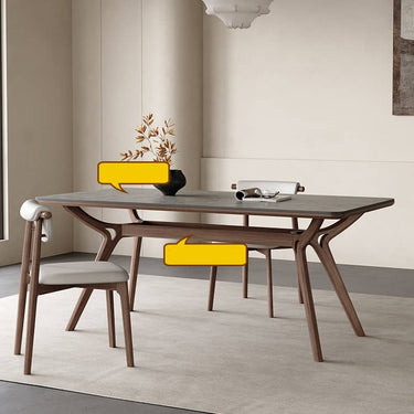 Stylish Gray Sintered Stone & Ash Wood Multi - Layer Board Table – Modern & Elegant Design hagst - 572MUTUKISPACE
