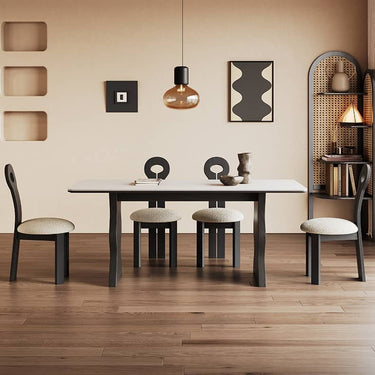 Elegant White Sintered Stone and Ash Wood Multi - Layer Board Table for Modern Living Spaces hagst - 578MUTUKISPACE
