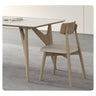 Sleek Off - White Faux Leather Chair with Natural Oak Wood Finish & Plush Foam Cushion hagst - 814MUTUKISPACE