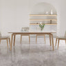 Elegant Off White Chair with Natural Ash Wood and Faux Leather Upholstery hagst - 816MUTUKISPACE