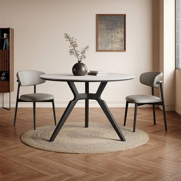 Sleek Grey Black Ash Wood Chair with Comfortable Foam & Stylish Faux Leather Upholstery hagst - 817MUTUKISPACE