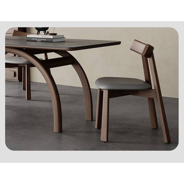 Elegant White Faux Leather Chair with Oak Wood Frame and Comfortable Foam Cushion - Brown and Grey Options Available hagst - 821MUTUKISPACE