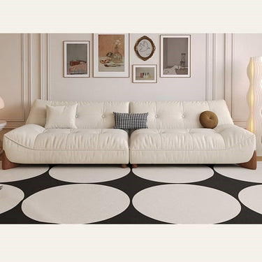 Luxurious Beige and Dark Yellow Sofa with Khaki and Brown Accents - Pine and Oak Wood Frame - Premium Down Filling hatx - 1020MUTUKISPACE