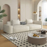 Stylish White Sofa with Light Brown, Green, Yellow, and Black Accents - Pine Wood Frame and Faux Leather Upholstery hatx - 1026MUTUKISPACE