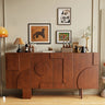 Modern Solid Wood Sideboard Cabinet with Artistic Design Elements hbs - 4417MUTUKISPACE