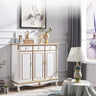 Elegant White and Gold Cabinet with Ample Storage for Modern Living Rooms hbs - 4423MUTUKISPACE